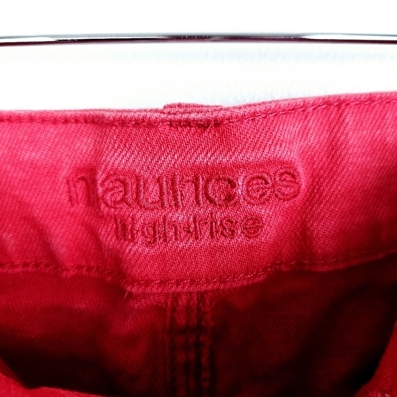 Maurices High Rise Red Button Fly Fray 3.5in Shorts NWT - Picture 8 of 12